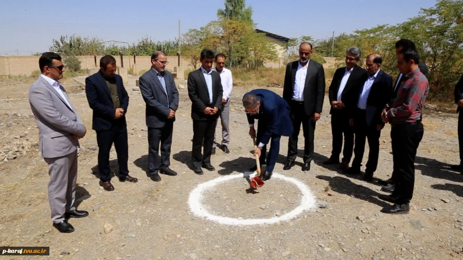 عملیات اجرایی احداث تصفیه‌خانه فاضلاب خاکستری در دانشکده شهید رجایی کاشان کلنگ خورد 2